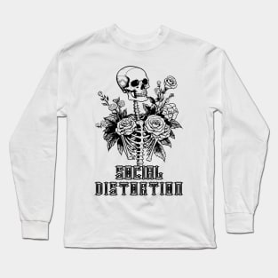Social Distortion | flower skulls Long Sleeve T-Shirt